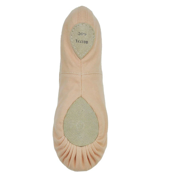 BLOCH 277 Pink Canvas Ballet Pump, Split Sole UK 5