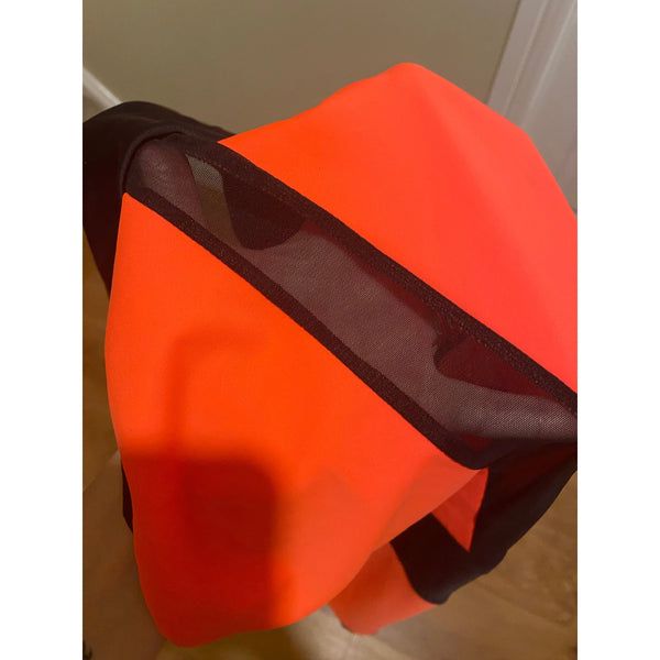 Neon Orange & Black Leotard - UK size 10