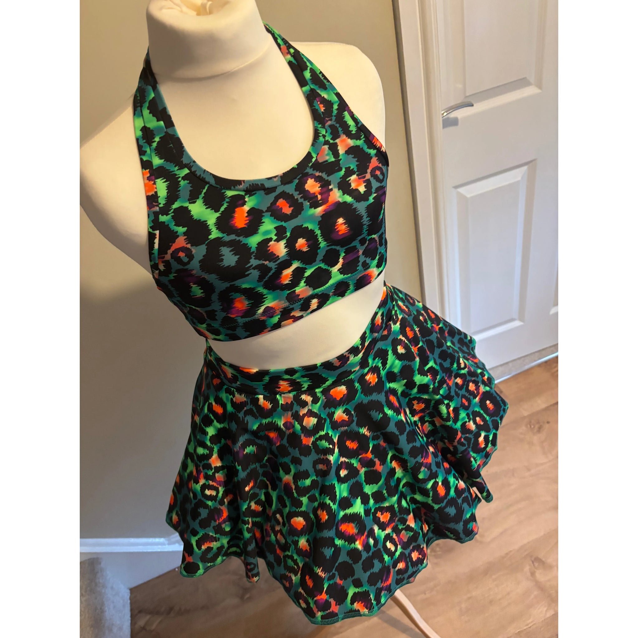 2x BFD 'Neon Riot' Under 10s Animal Print Rock n Roll Dance Costumes