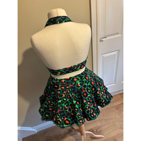 2x BFD 'Neon Riot' Under 10s Animal Print Rock n Roll Dance Costumes