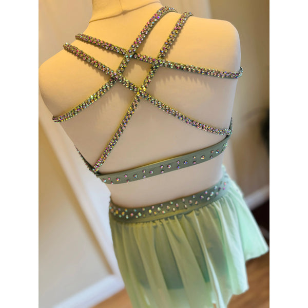 BFD 'Everlene' Sage Green Stoned Lyrical Dress - SA