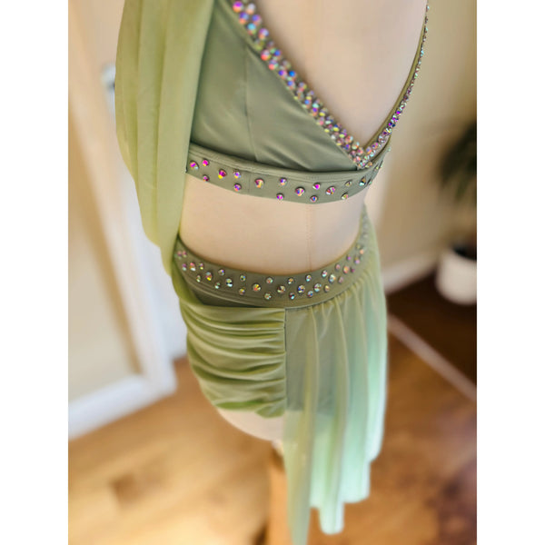 BFD 'Everlene' Sage Green Stoned Lyrical Dress - SA