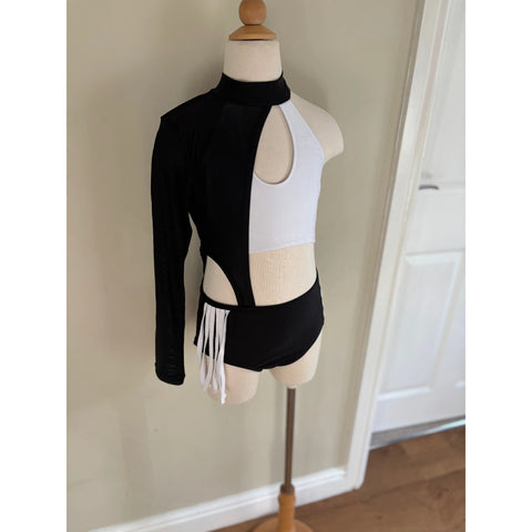 BFD 'Alicia' Black & White Disco Freestyle Jazz Commercial Dance Costume