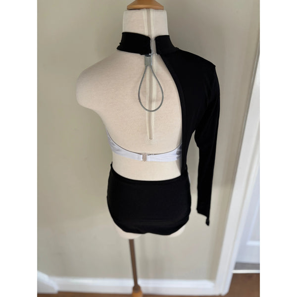 BFD 'Alicia' Black & White Disco Freestyle Jazz Commercial Dance Costume