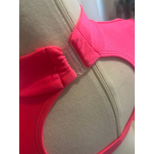 Blackfeather Long Sleeve Keyhole Back Lined Dance Crop Top