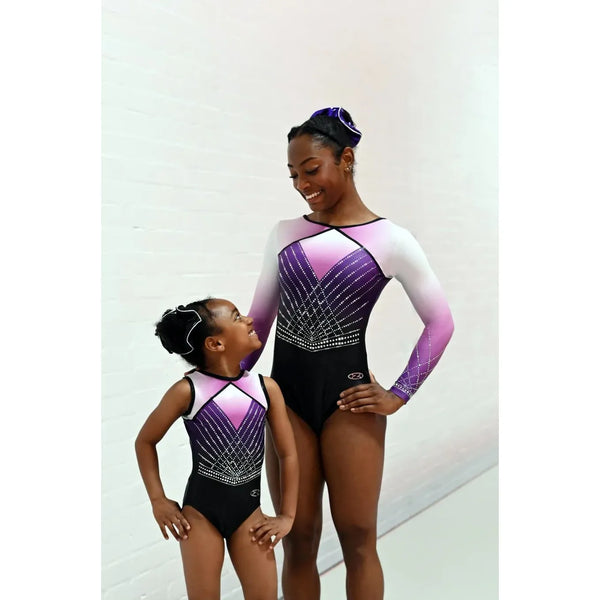 The Zone 'Radiance' Purple Sleeveless Gymnastics Leotard