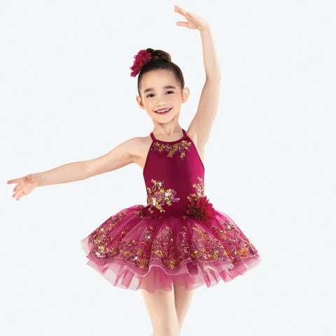 Revolution 'My Darling Girl' Mulberry Sequin Ballet Tutu Dance Costume