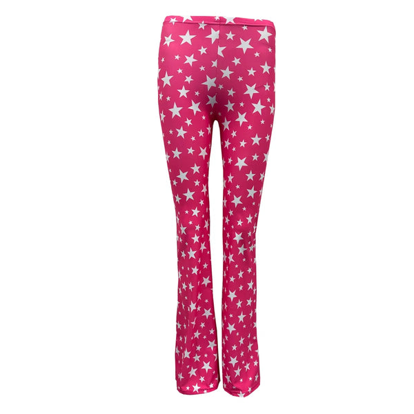 Starlite Wizard Print Pink & White Star Jazz Pants Dance Trousers