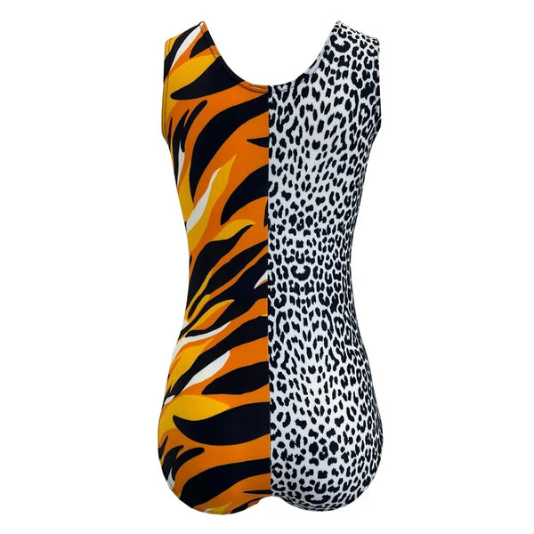 Starlite 'Cheeger' Animal Print Dance Gymnastics Leotard - age 6-7
