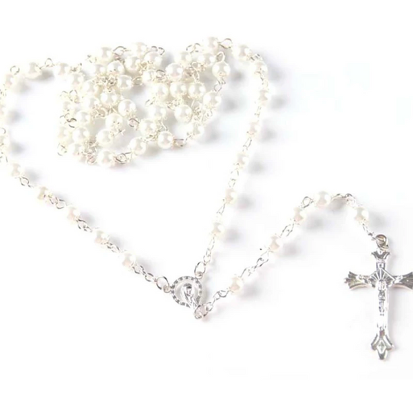 Holy Communion Rosary Necklace