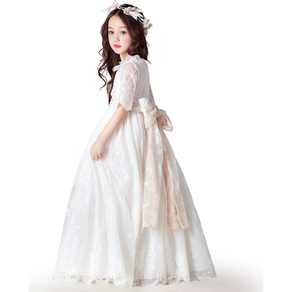 'Ella' White Lace Holy Communion Dress