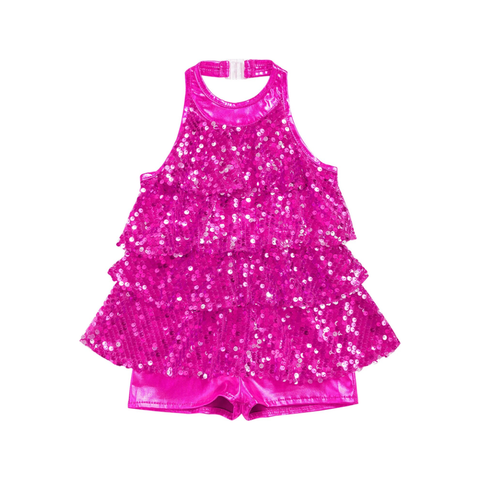 Barbie Pink Sequin Unitard Dance Costume