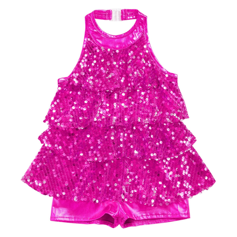Barbie Pink Sequin Unitard Dance Costume