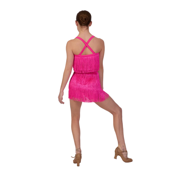 Fringe Crop Top & High Waisted Fringe Shorts Dance Costume