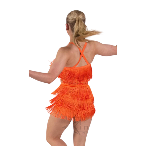 Fringe Crop Top & High Waisted Fringe Shorts Dance Costume
