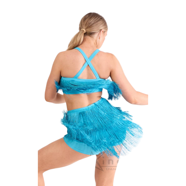 Fringe Crop Top & High Waisted Fringe Shorts Dance Costume