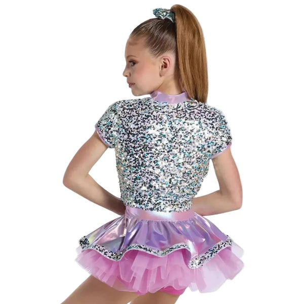 Weissman 'Shake It Off' Multi Sequin Mesh Jacket and Dress Dance Costume Back