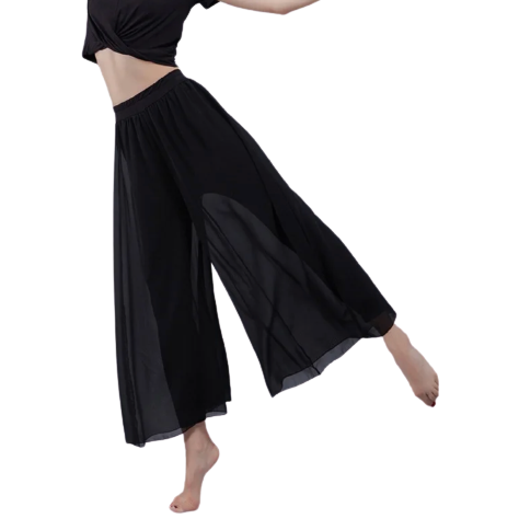 Adult Contemporary Wide-Leg Floaty Mesh Trousers