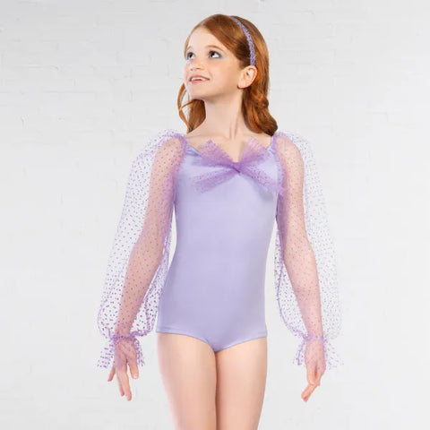 Lilac Puff Sleeved Show Leotard