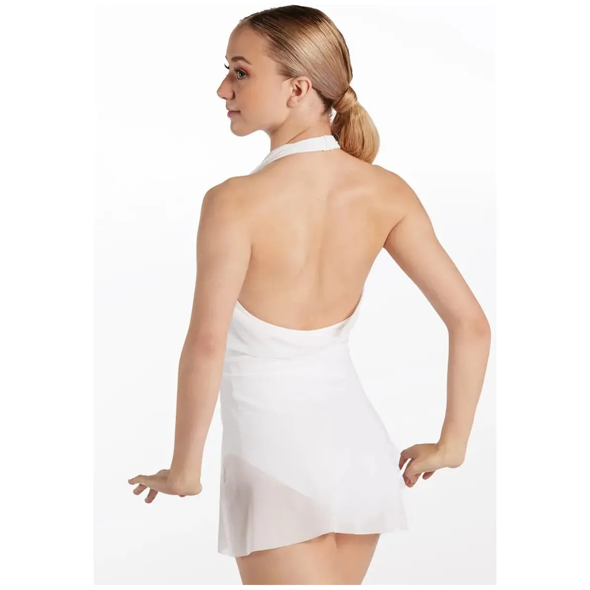 Balera Mesh Cowl Neck Halter Lyrical Dance Dress – Blackfeather Dancewear
