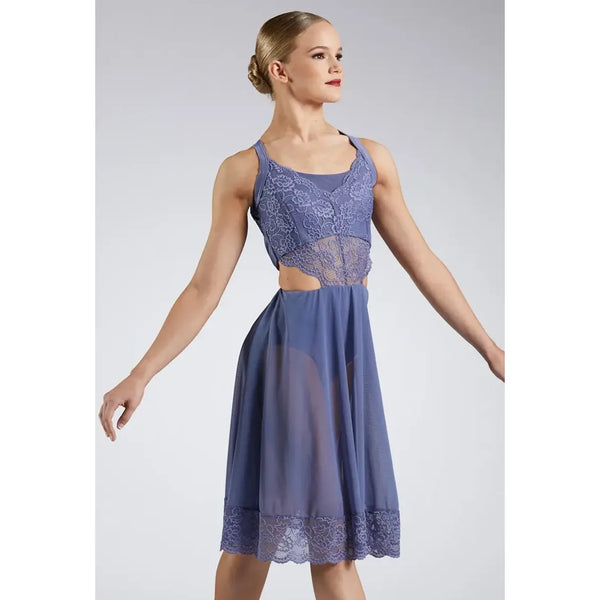 Weissman ‘Jealous’ Floral Lace Open Back Lyrical Dance Dress