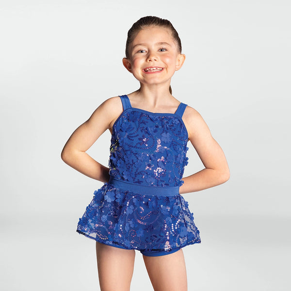 1st Position Lace Bodice and Peplum Biketard Dance Costume