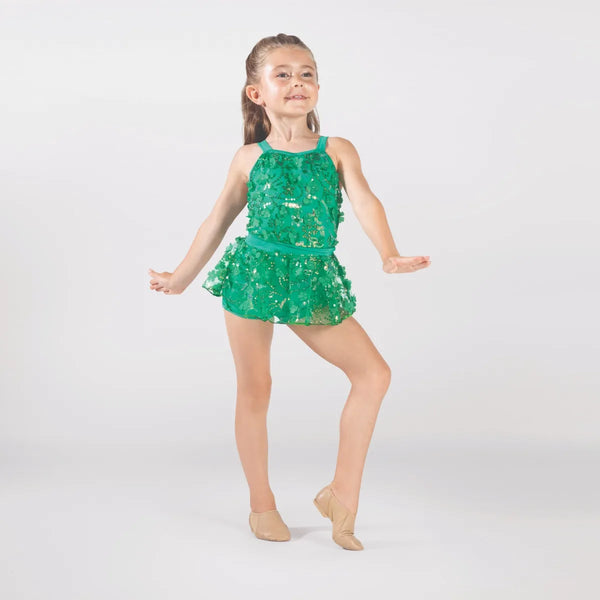 1st Position Lace Bodice and Peplum Biketard Dance Costume