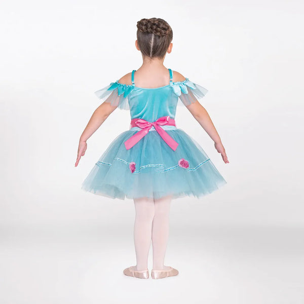 1st Position Blue Tutu with Petal Sleeve