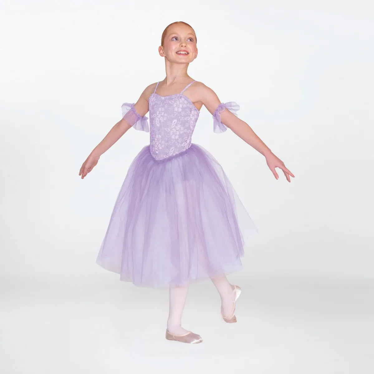 1st Position Lilac Romantic Floral Tutu with Arm Cuffs