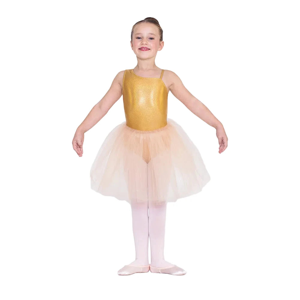1st Position Asymmetric Gold Shimmer Ballet Dance Tutu