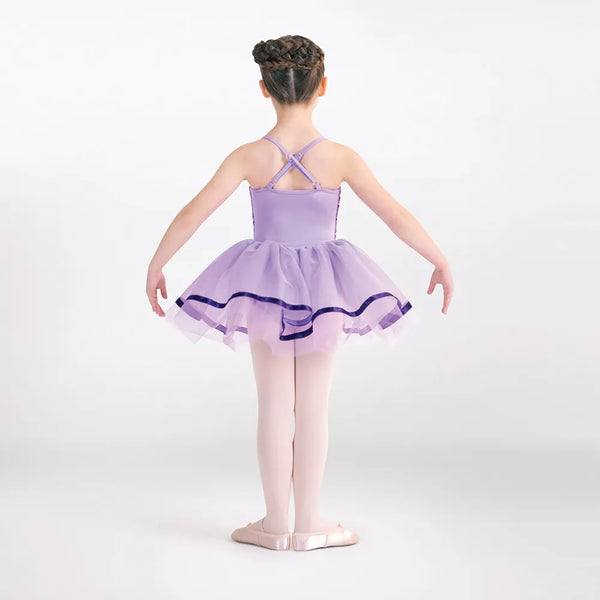 1st Position Lilac Sequinned Panel Ballet Dance Dress
