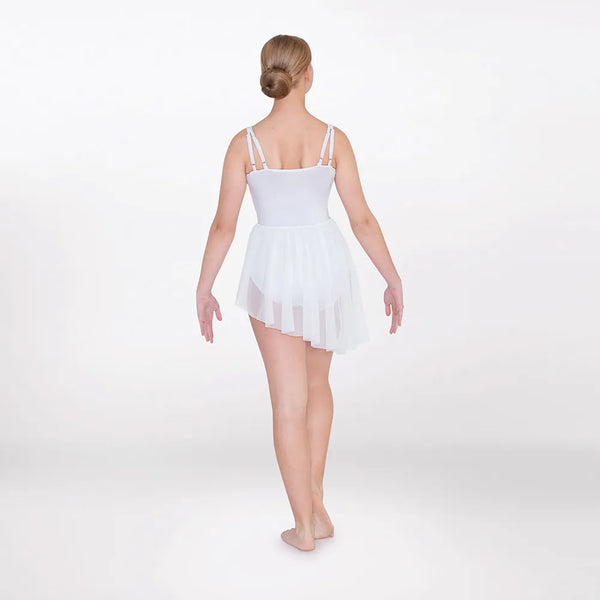 White Lace Panelled Asymmetric Lyrical Dance Dress