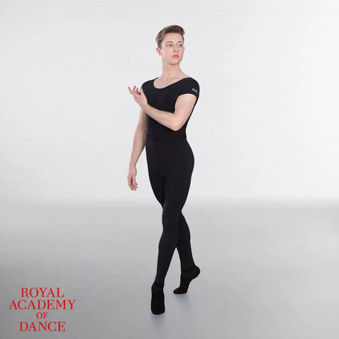 1st Position RAD Approved Mens and Boys High Waisted Footless Dance Tights