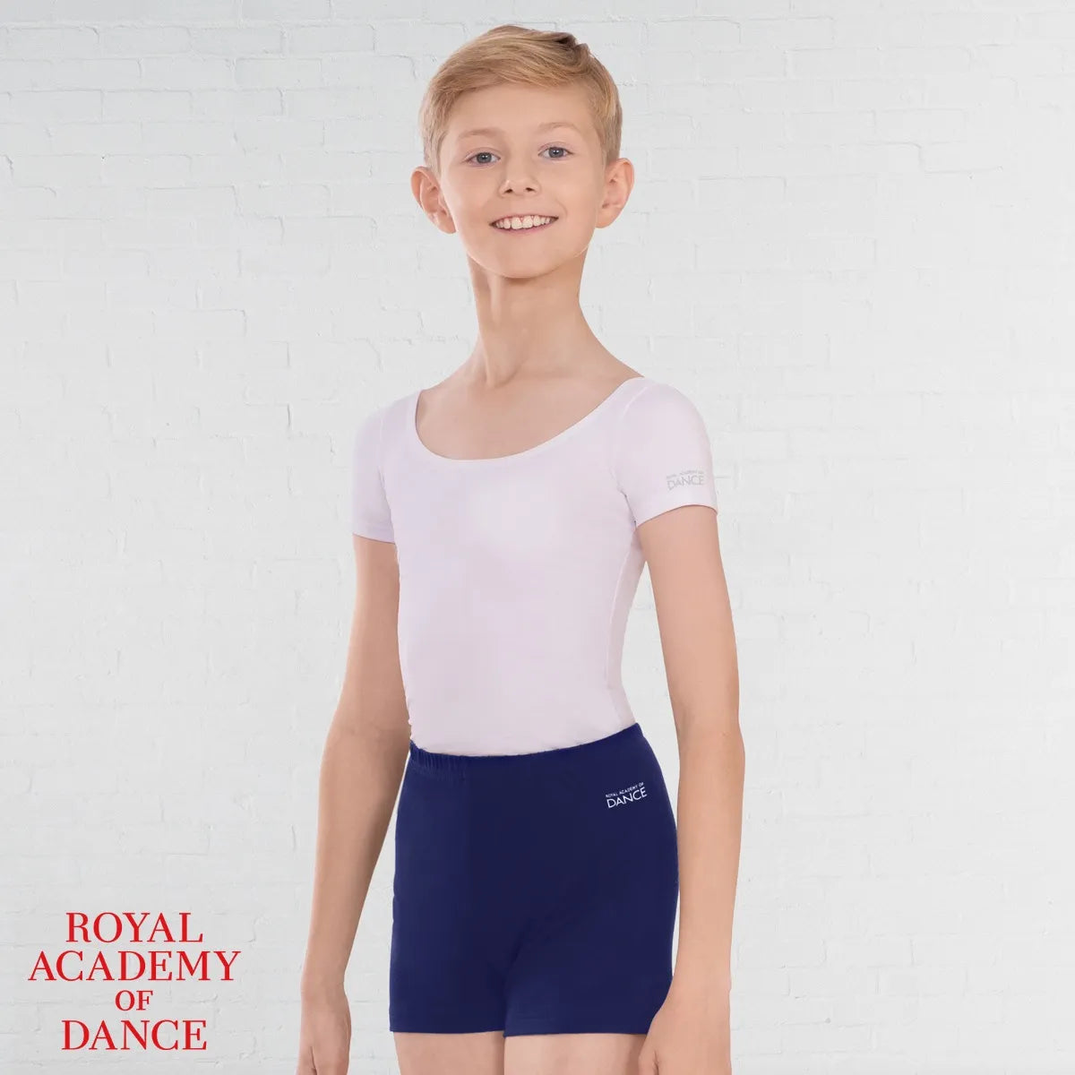 1st Position RAD Approved Boys Scoop Neck Cap Sleeved Leotard