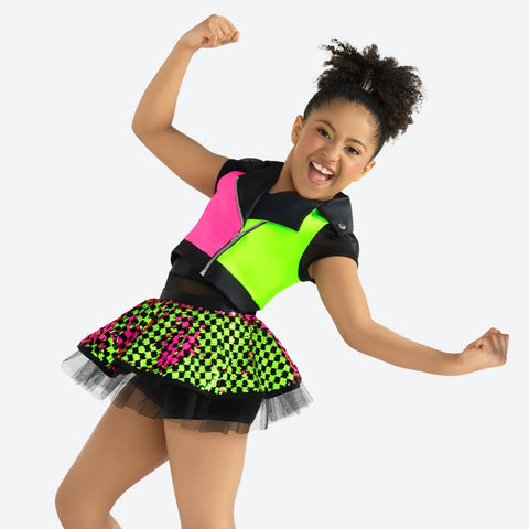 'Move Like This' Neon Two-Piece Street Commercial Dance Costume