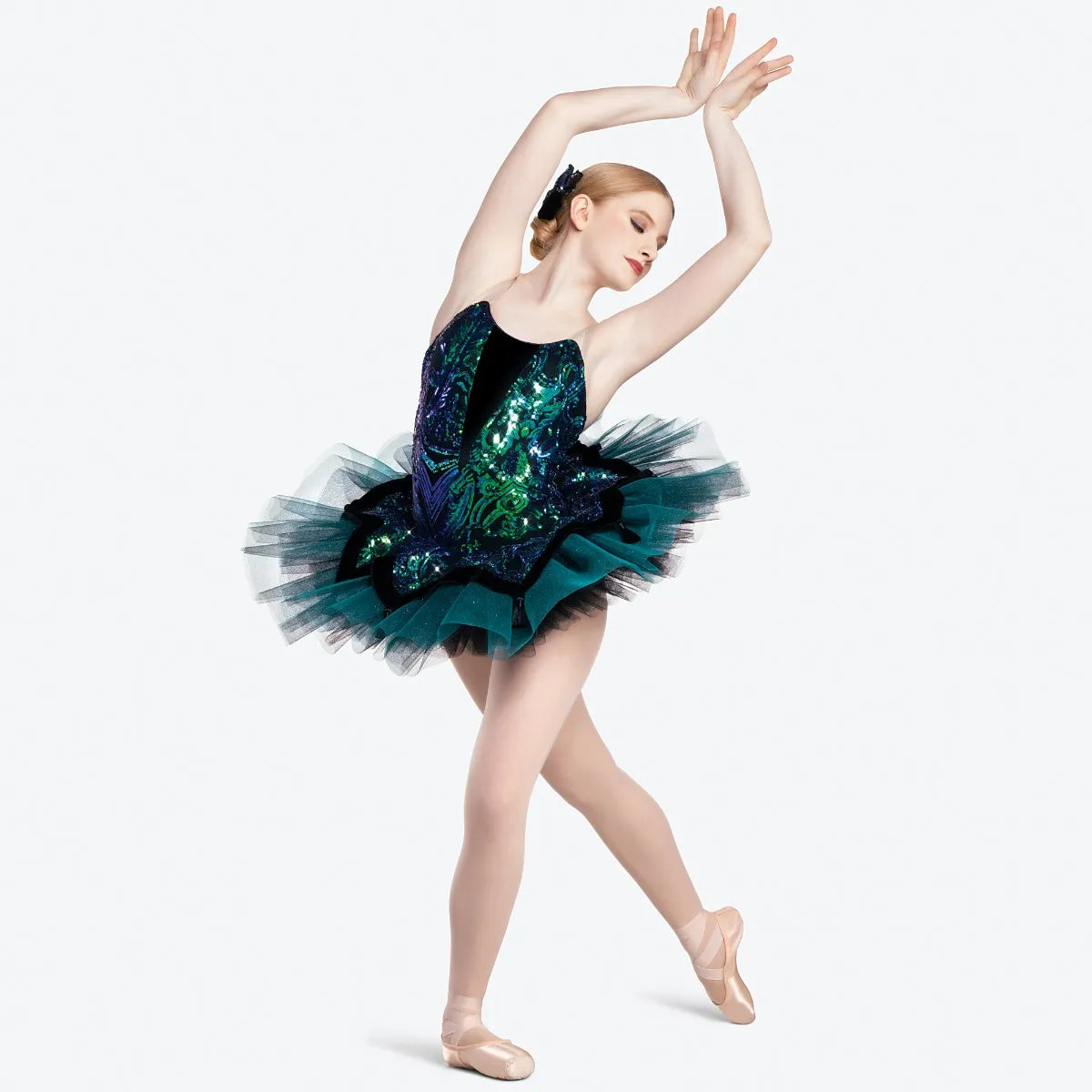 Revolution 'Reverie' Peacock Teal & Black Sequin Ballet Dance Tutu