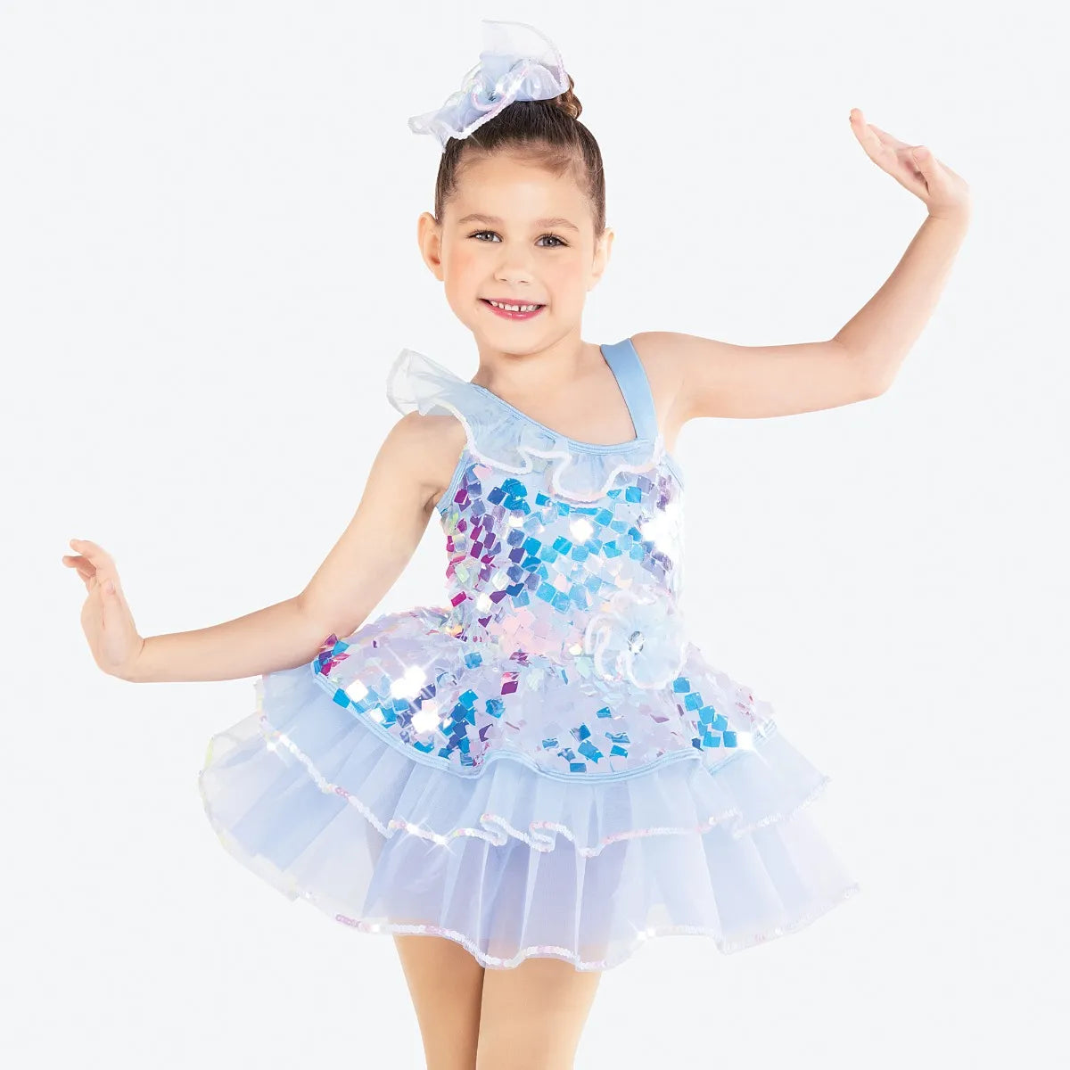 Revolution 'Dance With Me' Iridescent Blue Sequin Dance Tutu