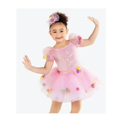 'How Sweet It Is' Pink Pom Pom Dance Dress