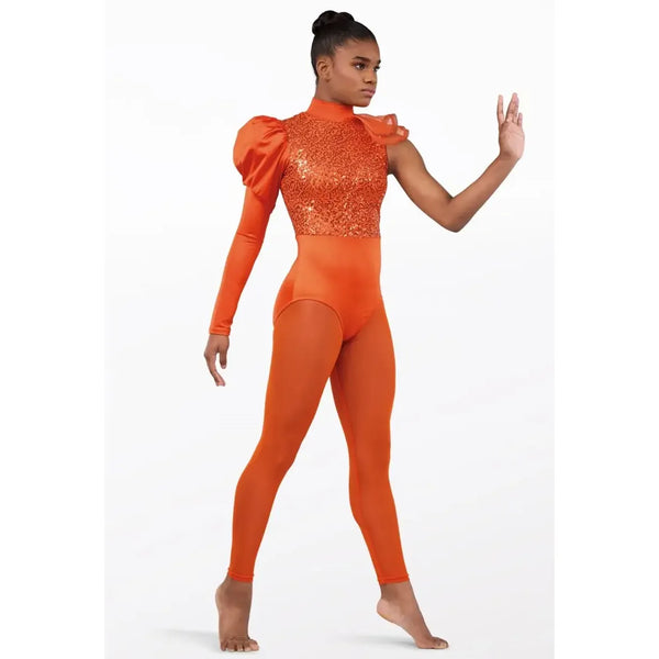 Weissman Tanzkostüm "You Don't Own Me" mit Rüschenschultern
