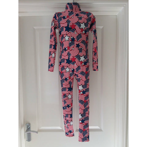 Catsuit con bandera estadounidense - 7-8 años