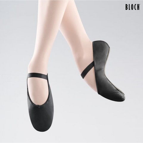 BLOCH Arise Full Sole Leather Ballet Shoes - Black