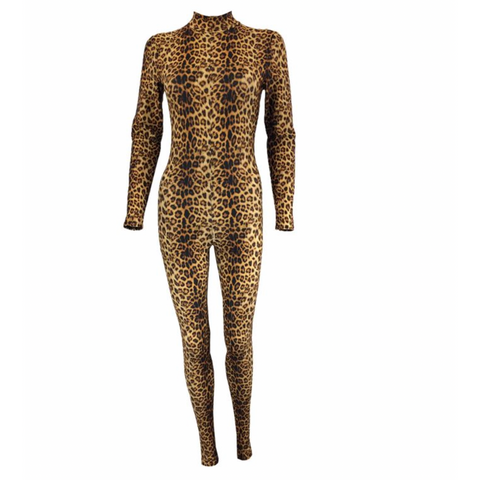 HIRE - Leopard Print Full Catsuit