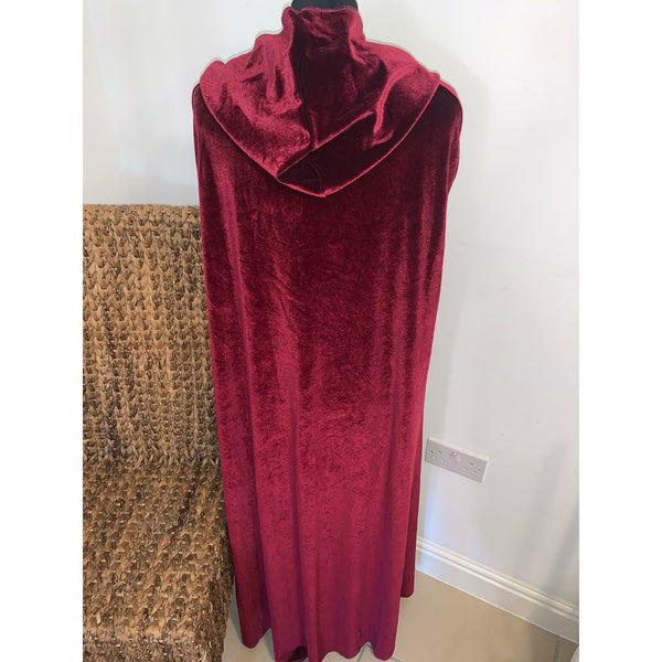 HIRE - Burgundy Velour Hooded Dance Capes