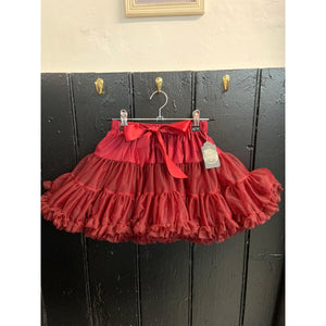 PRE-LOVED Burgundy Puffy Skirt - Child Medium