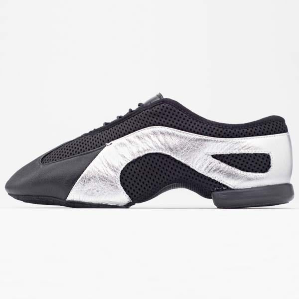 BLOCH 'Slipstream' Slip On Split Sole Jazz Shoes - Black or Black/Silver