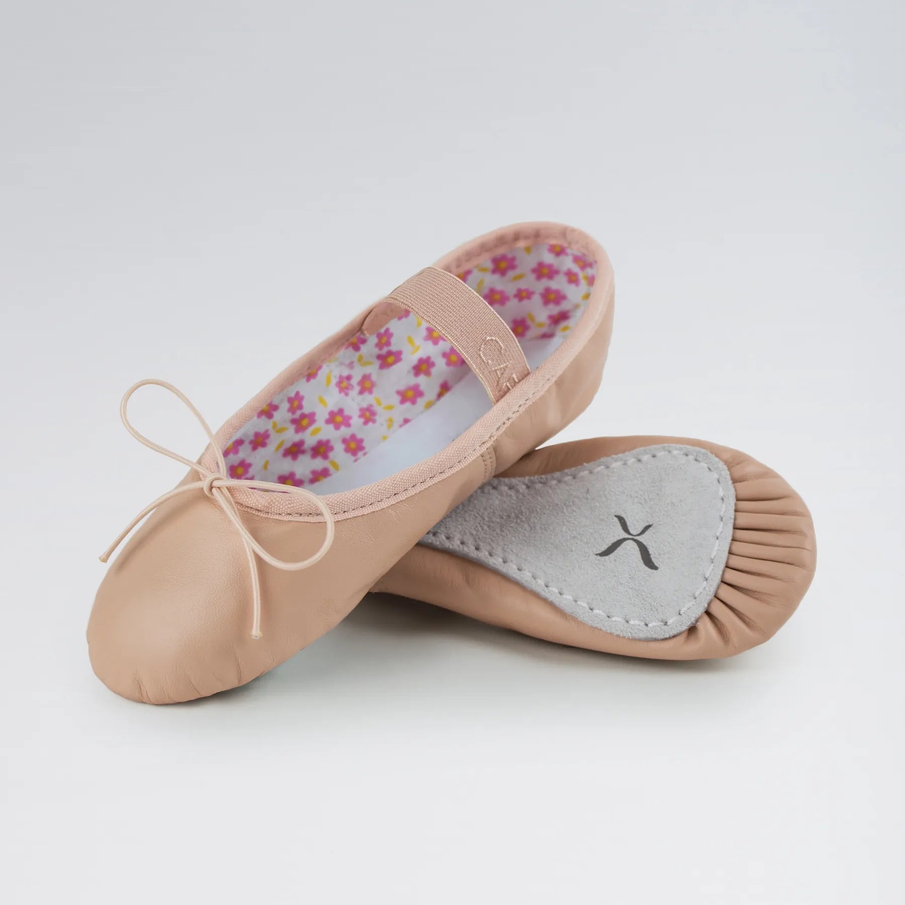 'Daisy' Pink Leather Ballet Shoes