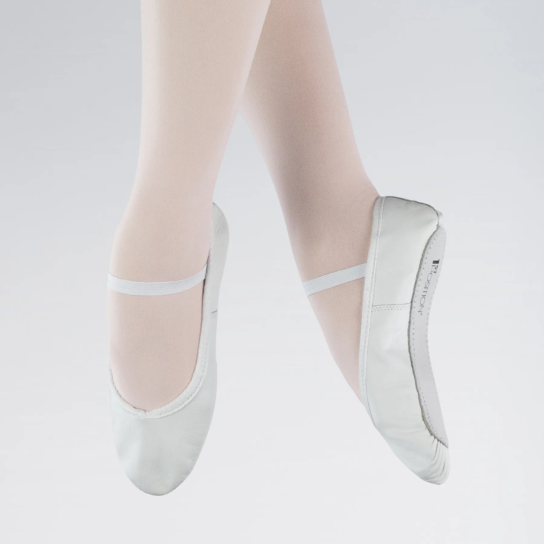 1st Position Leather Ballet Shoes - White